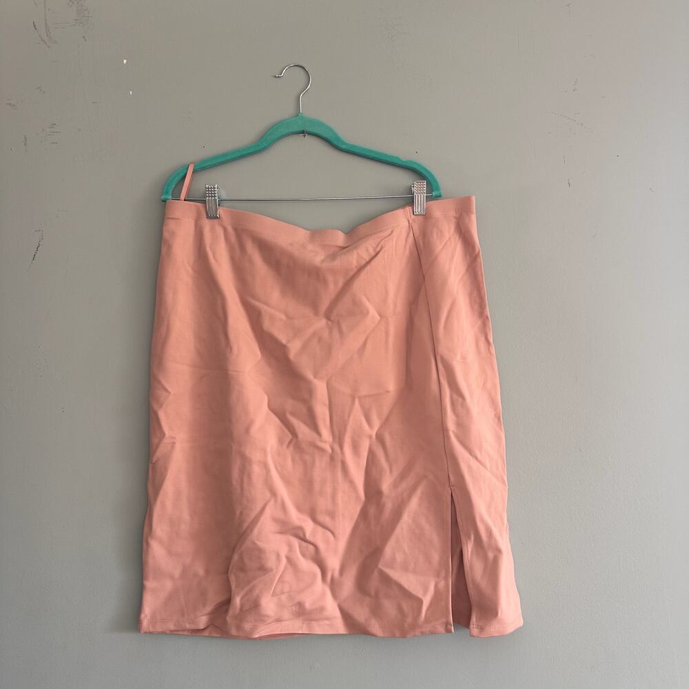 T Tahari Woman 2X Modal Side Slit Ponte Pencil Skirt New